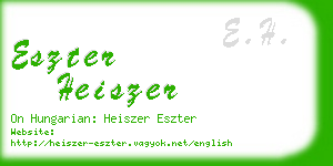 eszter heiszer business card